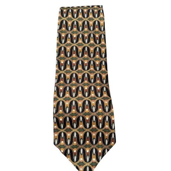 Geoffrey Beene Geometic Designed Tie - Picture 1 of 2